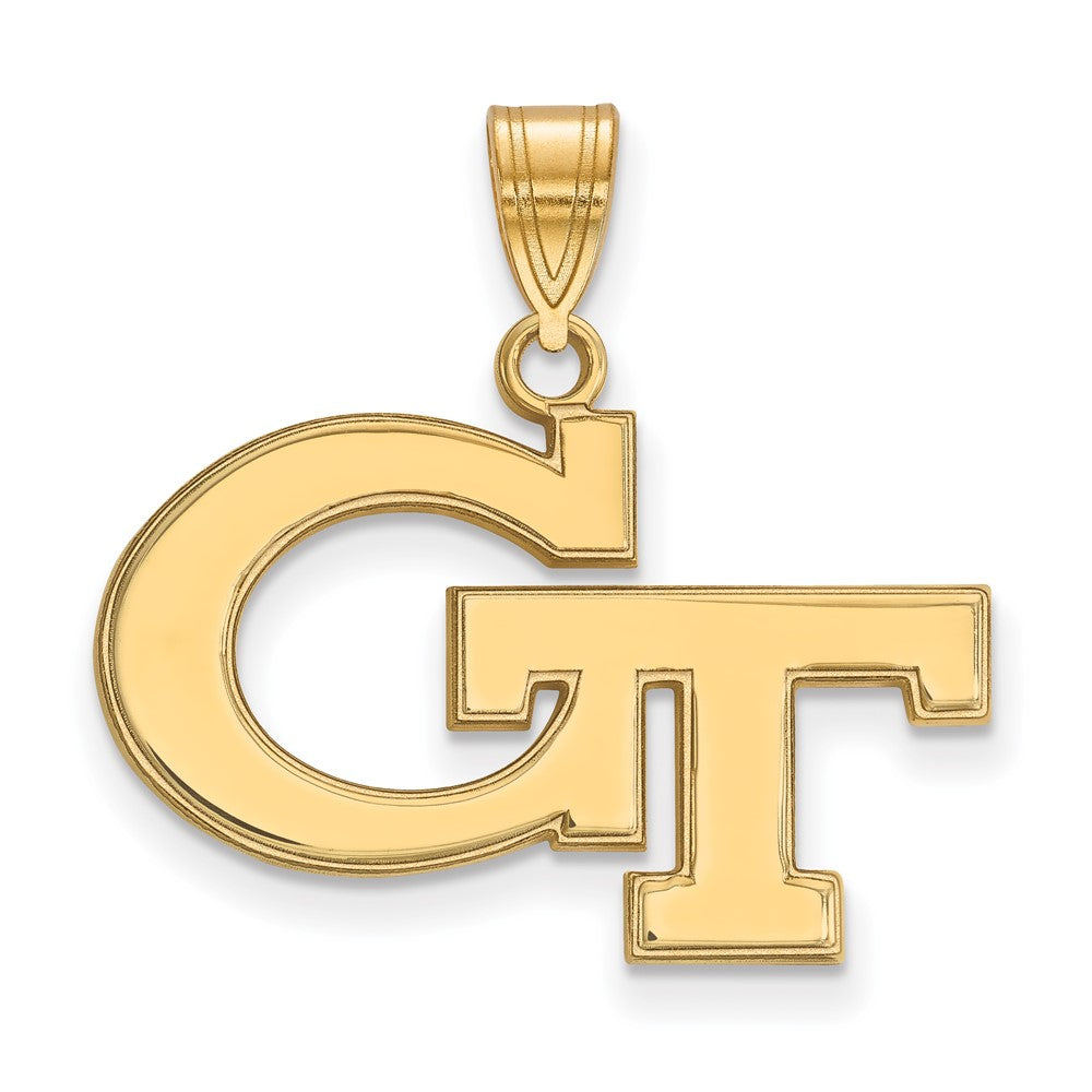 10K Gelbgold Logoart Georgia Institut Of Technologie G T Mittel Anhänger