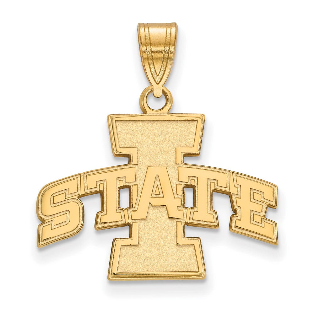 10K Gelbgold Logoart Iowa State University Mittel Anhänger