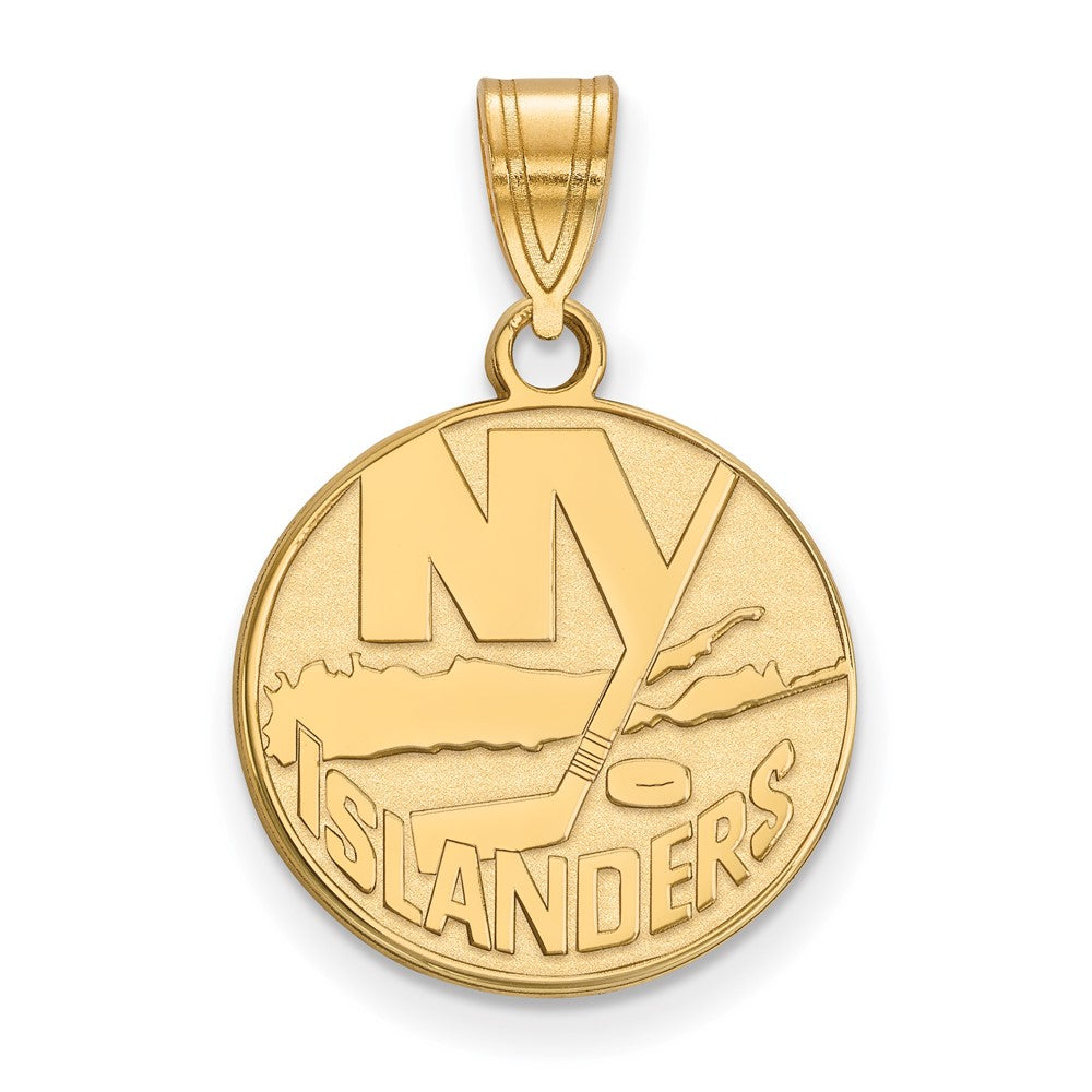 10K Gelbgold Nhl Logoart New York Islanders Mittel Anhänger