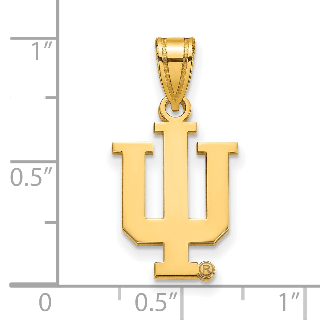 10K Gelbgold Logoart Indiana University I U Mittel Anhänger