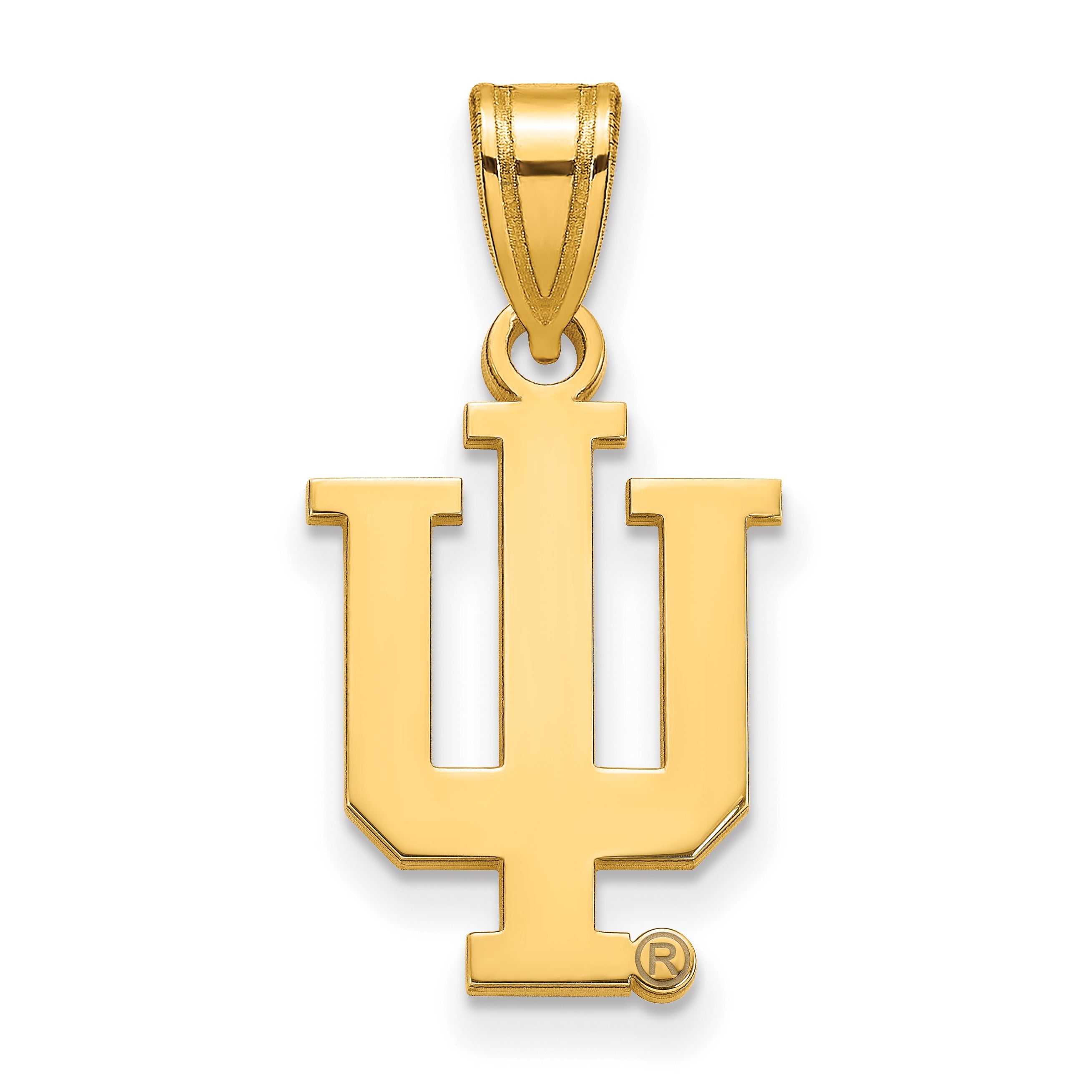 10K Gelbgold Logoart Indiana University I U Mittel Anhänger