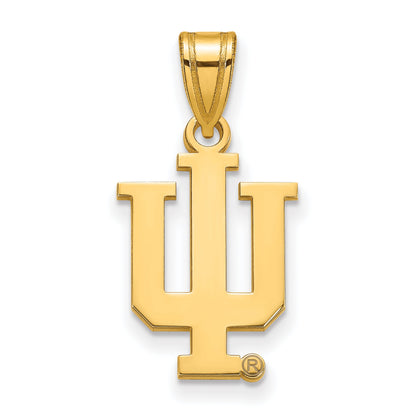 10K Gelbgold Logoart Indiana University I U Mittel Anhänger