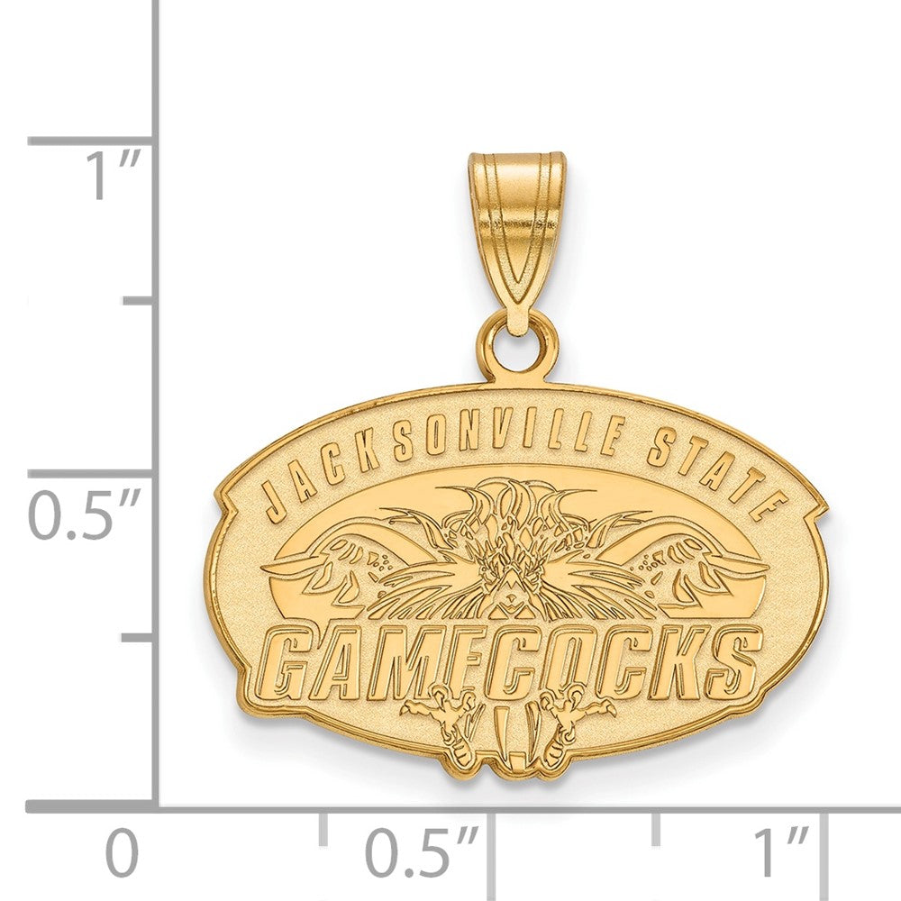 10K Gelbgold Logoart Jacksonville State University Mittel Anhänger