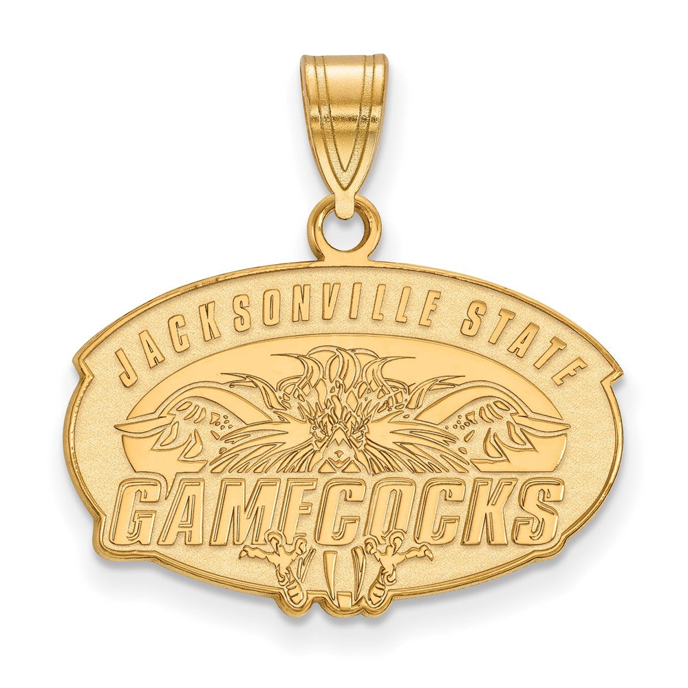 10K Gelbgold Logoart Jacksonville State University Mittel Anhänger