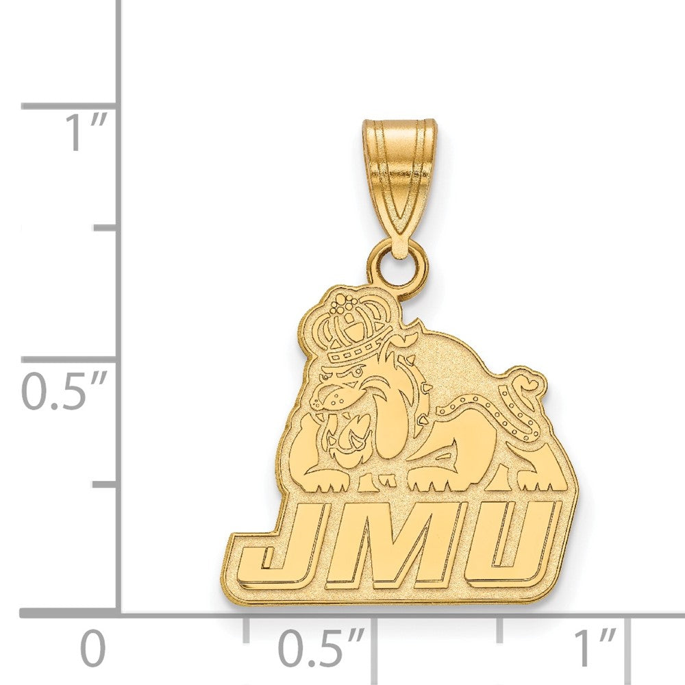 10K Gelbgold Logoart James Madison University Mittel Anhänger