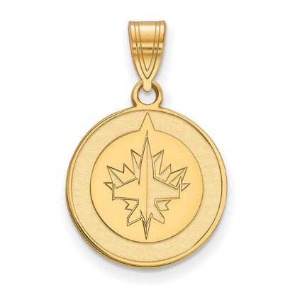 Vergoldet Sterlingsilber Nhl Logoart Winnipeg Jets Mittel Anhänger