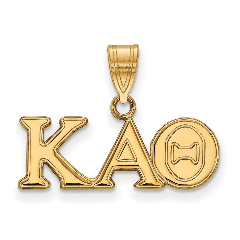 Vergoldet Sterlingsilber Logoart Kappa Alpha Theta Sorority Greek Buchstaben Mittel Anhänger