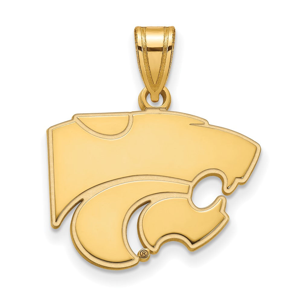 Vergoldet Sterlingsilber Logoart Kansas State University Wildkatze Mittel Anhänger