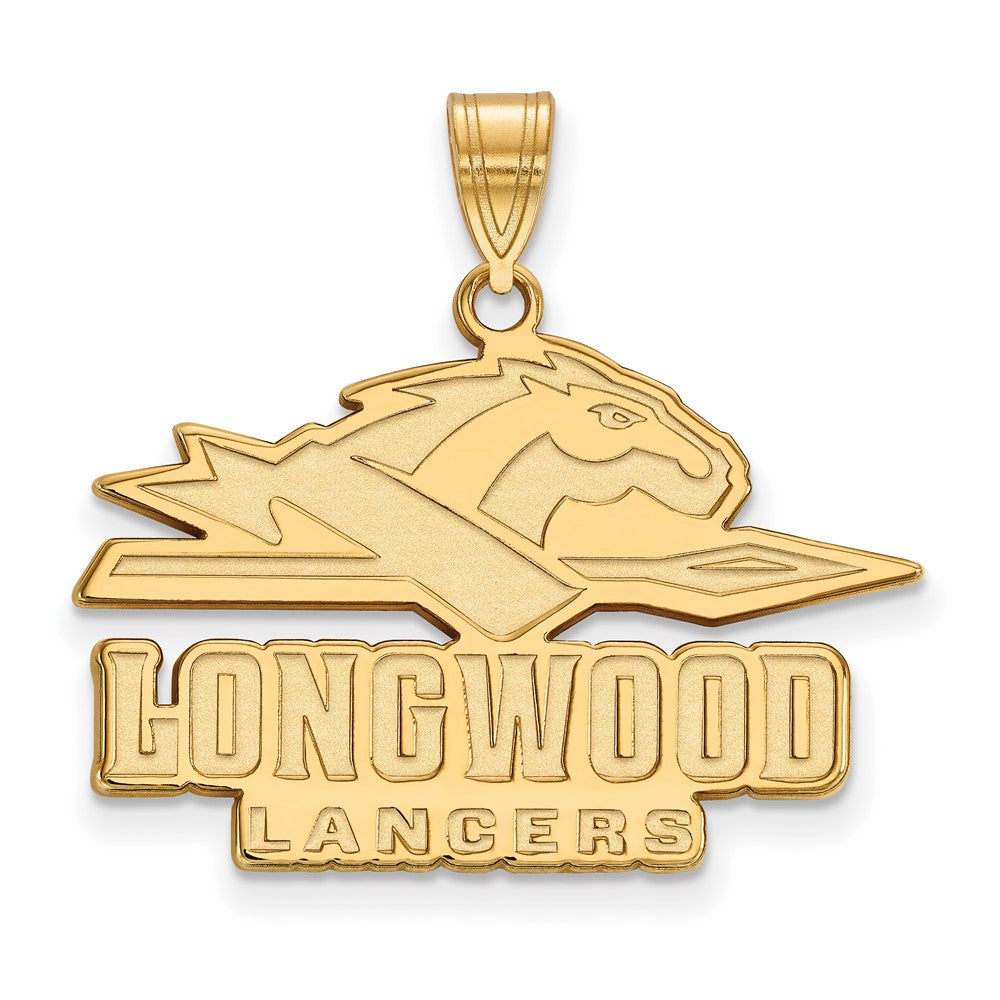 10K Gelbgold Logoart Longwood University Lancers Groß Anhänger