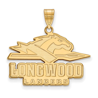 14K Gelbgold Logoart Longwood University Lancers Groß Anhänger