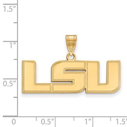 14K Gelbgold Logoart Louisiana State University L S U Mittel Anhänger