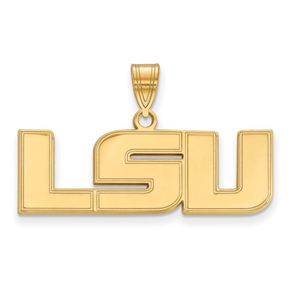 10K Gelbgold Logoart Louisiana State University L S U Mittel Anhänger