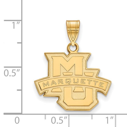 10K Gelbgold Logoart Marquette University Mittel Anhänger