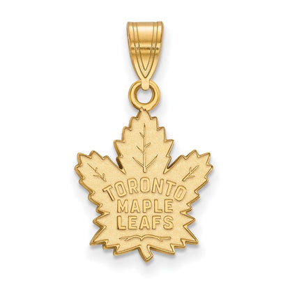 10K Gelbgold Nhl Logoart Toronto Maple Leafs Mittel Anhänger