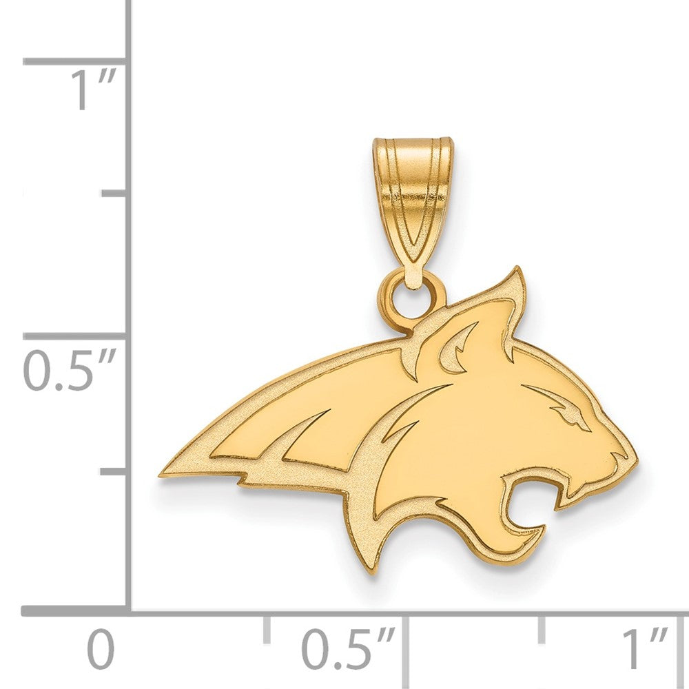 10K Gelbgold Logoart Montana State University Bobcat Mittel Anhänger