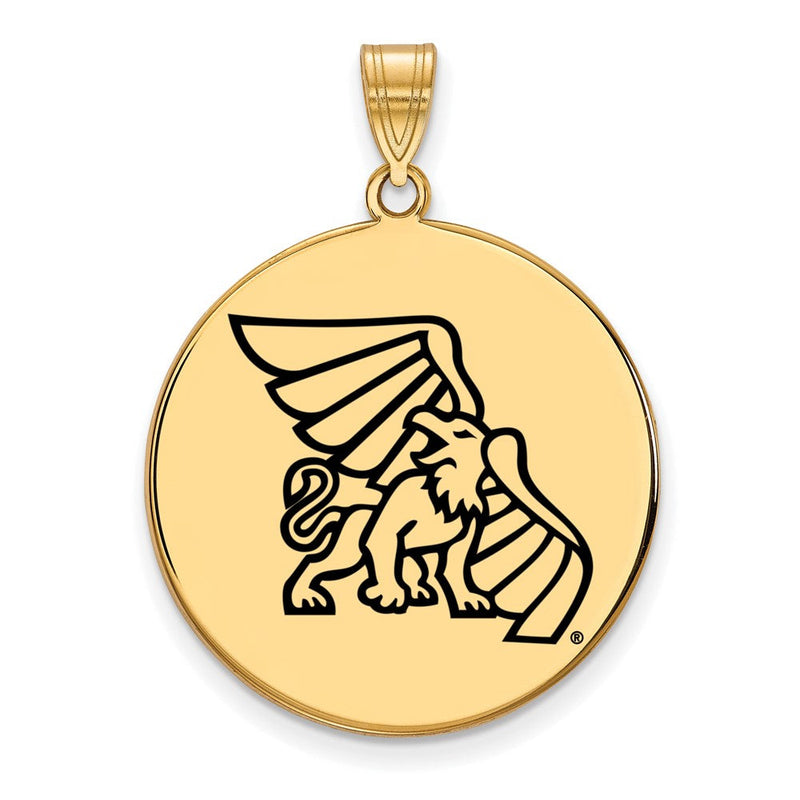 Vergoldet Sterlingsilber Logoart Missouri Western State University Griffon Extra Groß Emailliert Plättchen Anhänger