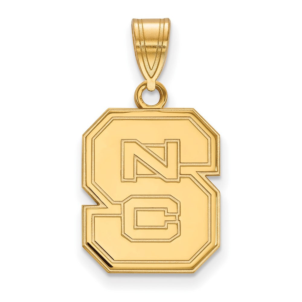 10K Gelbgold Logoart North Carolina State University N C S Mittel Anhänger