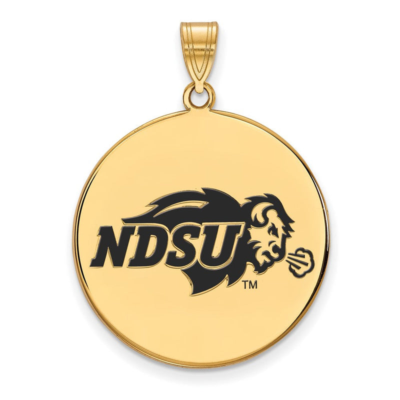 Vergoldet Sterlingsilber Logoart North Dakota State University Extra Groß Emailliert Plättchen Anhänger