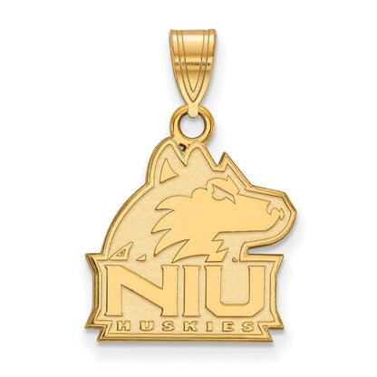 10K Gelbgold Logoart Northern Illinois University N I U Huskies Mittel Anhänger
