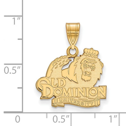 10K Gelbgold Logoart Old Dominion University Mittel Anhänger