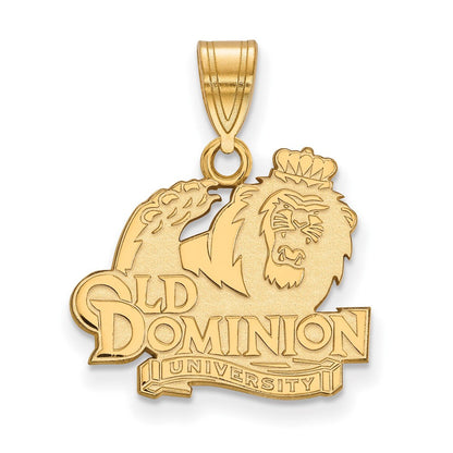 10K Gelbgold Logoart Old Dominion University Mittel Anhänger