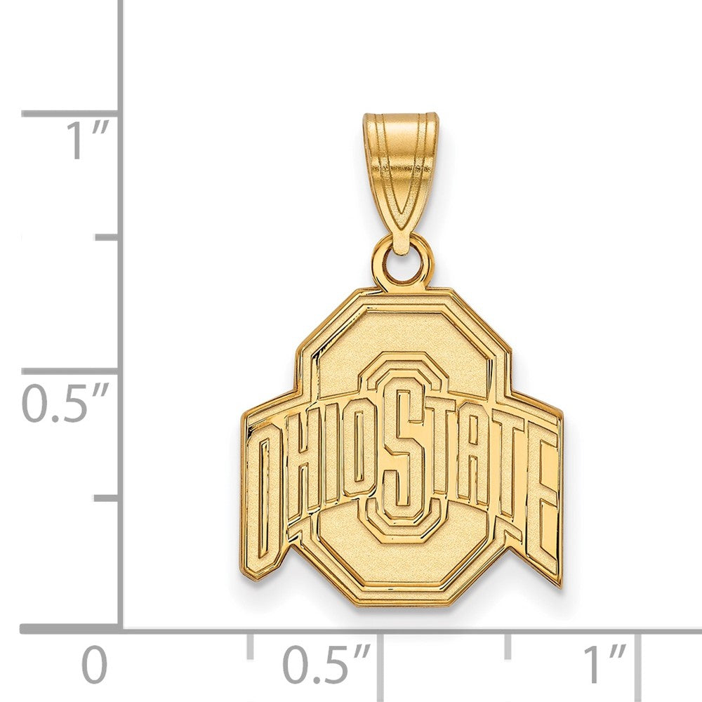 10K Gelbgold Logoart The Ohio State University Mittel Anhänger