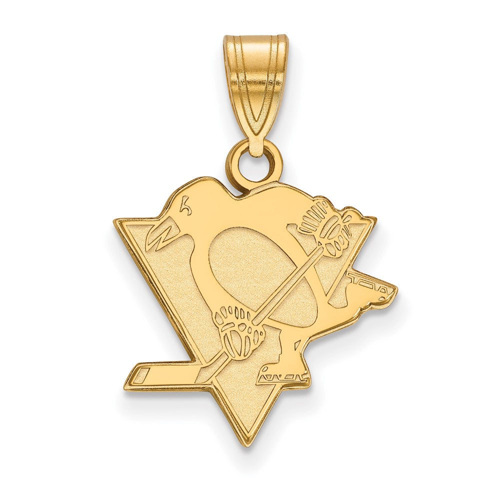 Vergoldet Sterlingsilber Nhl Logoart Pittsburgh Penguins Mittel Anhänger