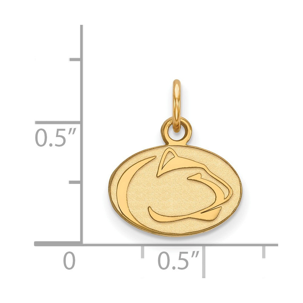 10K Gelbgold Logoart Penn State University Löwe Extra Klein Anhänger