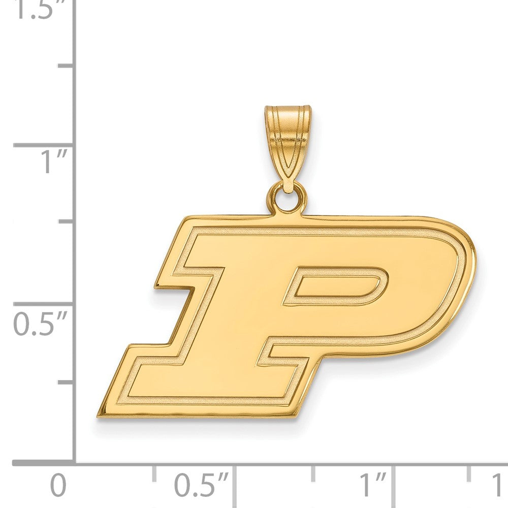 10K Gelbgold Logoart Purdue University Buchstabe P Mittel Anhänger