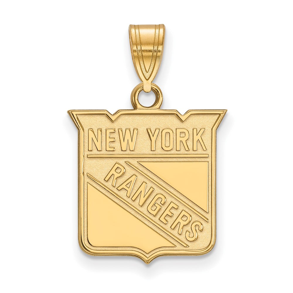 10K Gelbgold Nhl Logoart New York Rangers Mittel Anhänger