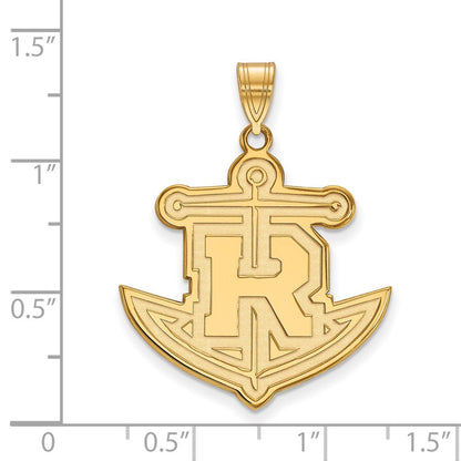 10K Gelbgold Logoart Rollins College Anker Extra Groß Anhänger