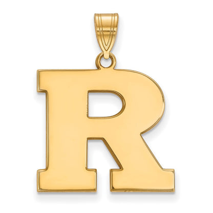 10K Gelbgold Logoart Rutgers University Buchstabe R Groß Anhänger