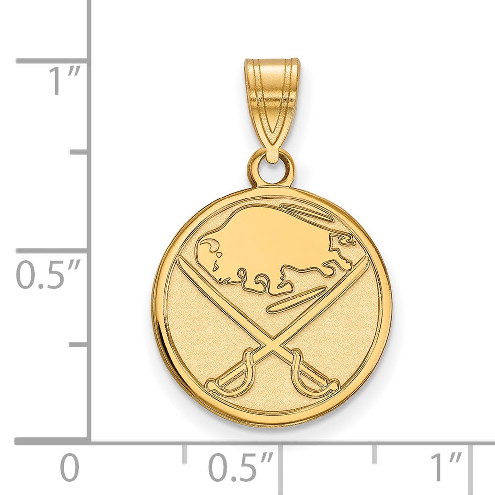 10K Gelbgold Nhl Logoart Buffalo Sabres Mittel Anhänger