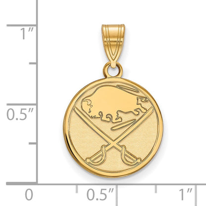 10K Gelbgold Nhl Logoart Buffalo Sabres Mittel Anhänger