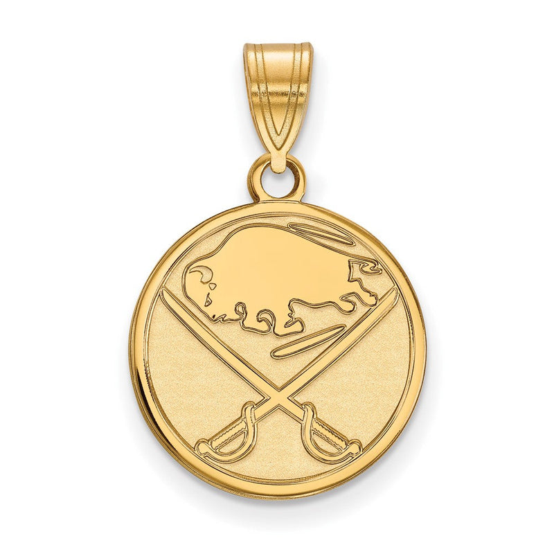 Vergoldet Sterlingsilber Nhl Logoart Buffalo Sabres Mittel Anhänger