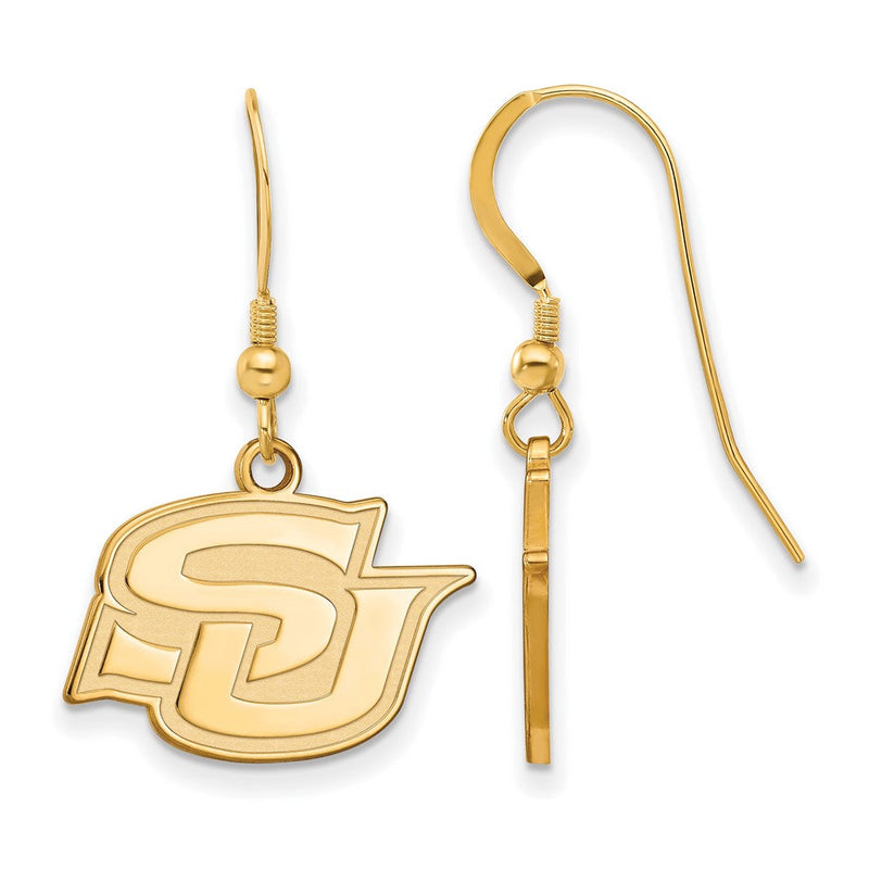 Vergoldet Sterlingsilber Logoart Southern University Jaguars Klein Hängend Draht Ohrringe
