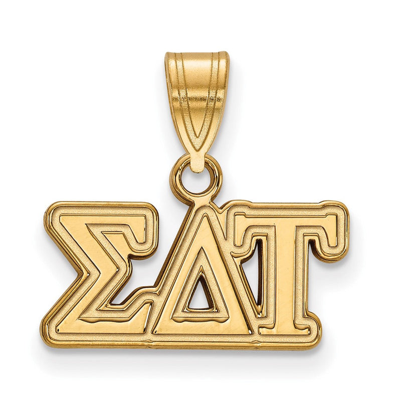 Vergoldet Sterlingsilber Logoart Sigma Delta Tau Sorority Greek Buchstaben Mittel Anhänger