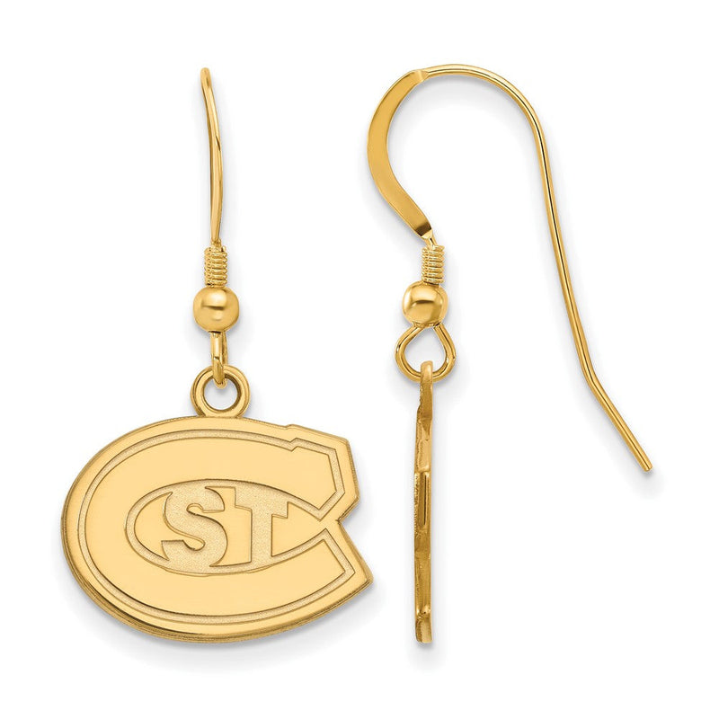 Vergoldet Sterlingsilber Logoart St. Cloud State University Klein Hängend Draht Ohrringe