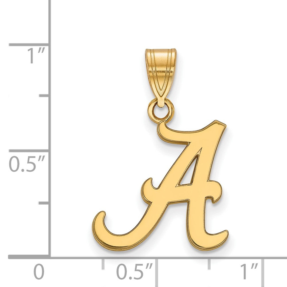 10K Gelbgold Logoart University Of Alabama Buchstabe A Mittel Anhänger
