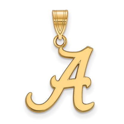 10K Gelbgold Logoart University Of Alabama Buchstabe A Mittel Anhänger