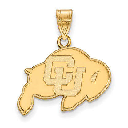 10K Gelbgold Logoart University Of Colorado Buffalo Mittel Anhänger