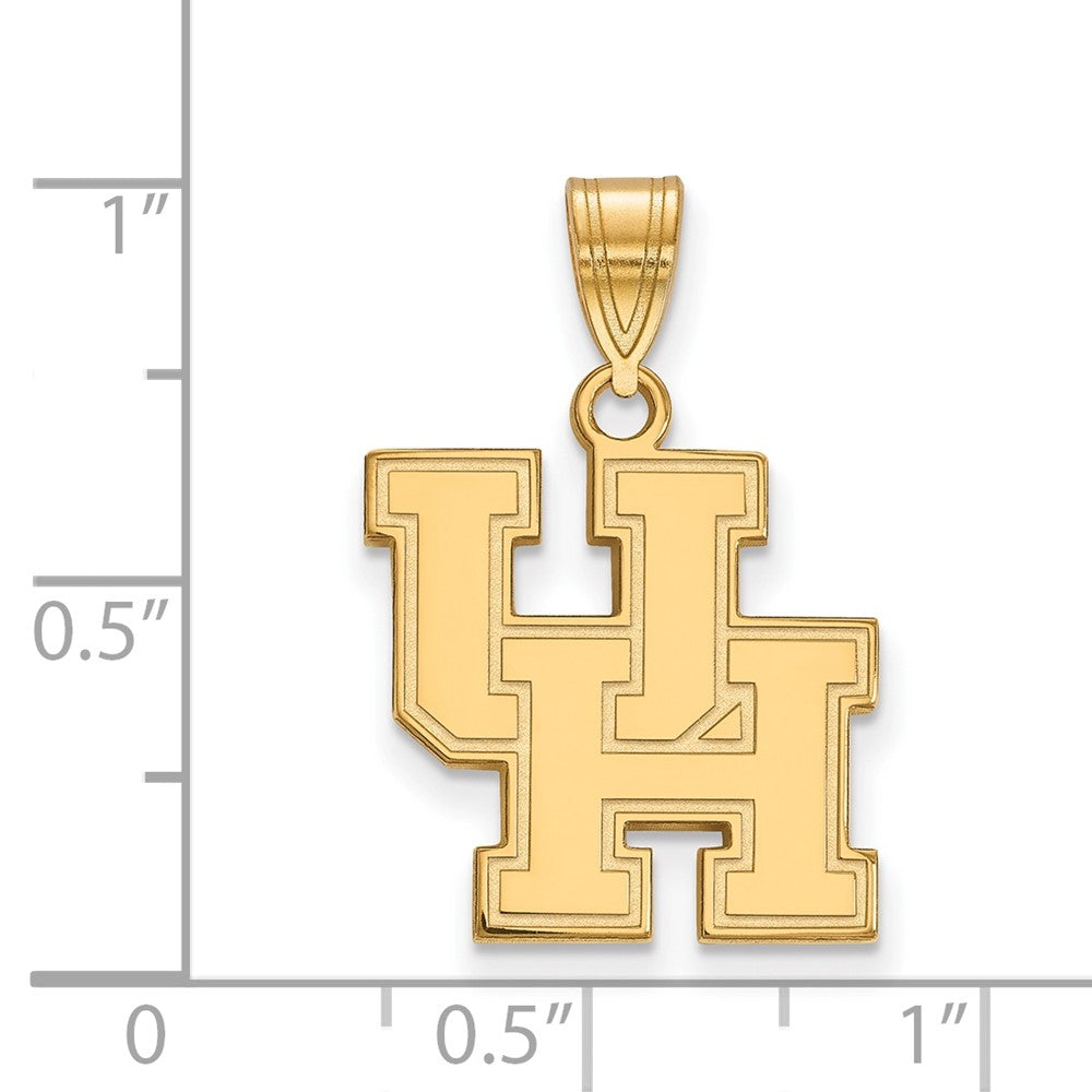 10K Gelbgold Logoart University Of Houston U H Mittel Anhänger