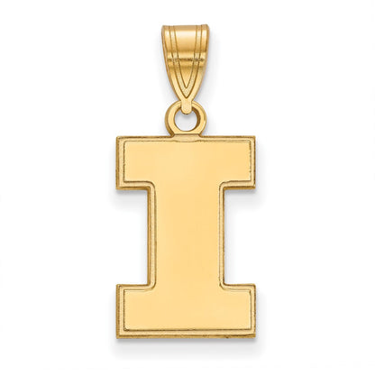 10K Gelbgold Logoart University Of Illinois Buchstabe I Mittel Anhänger