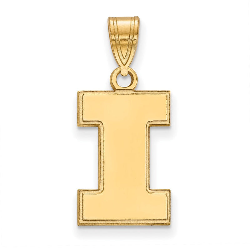 14K Gelbgold Logoart University Of Illinois Buchstabe I Mittel Anhänger