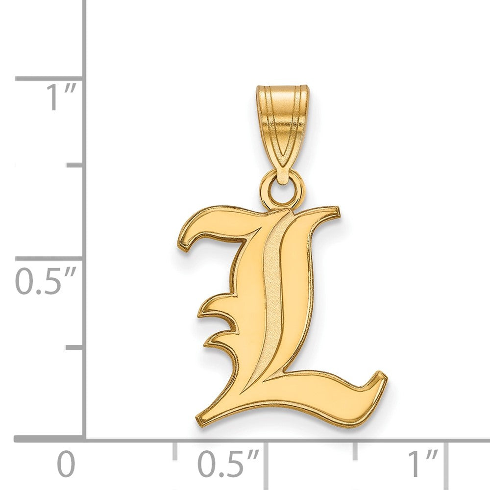 10K Gelbgold Logoart University Of Louisville Buchstabe L Mittel Anhänger
