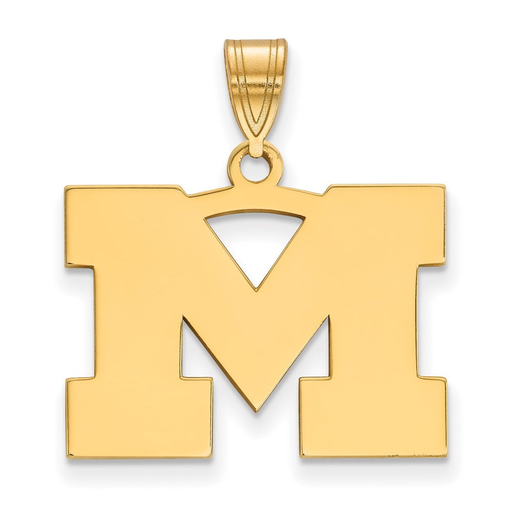 14K Gelbgold Logoart University Of Michigan Buchstabe M Mittel Anhänger