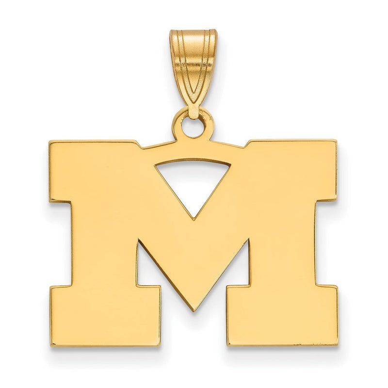 14K Gelbgold Logoart University Of Michigan Buchstabe M Mittel Anhänger