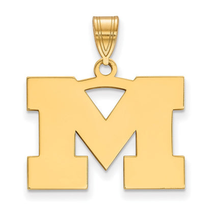10K Gelbgold Logoart University Of Michigan Buchstabe M Mittel Anhänger