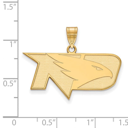 10K Gelbgold Logoart University Of North Dakota Mittel Anhänger