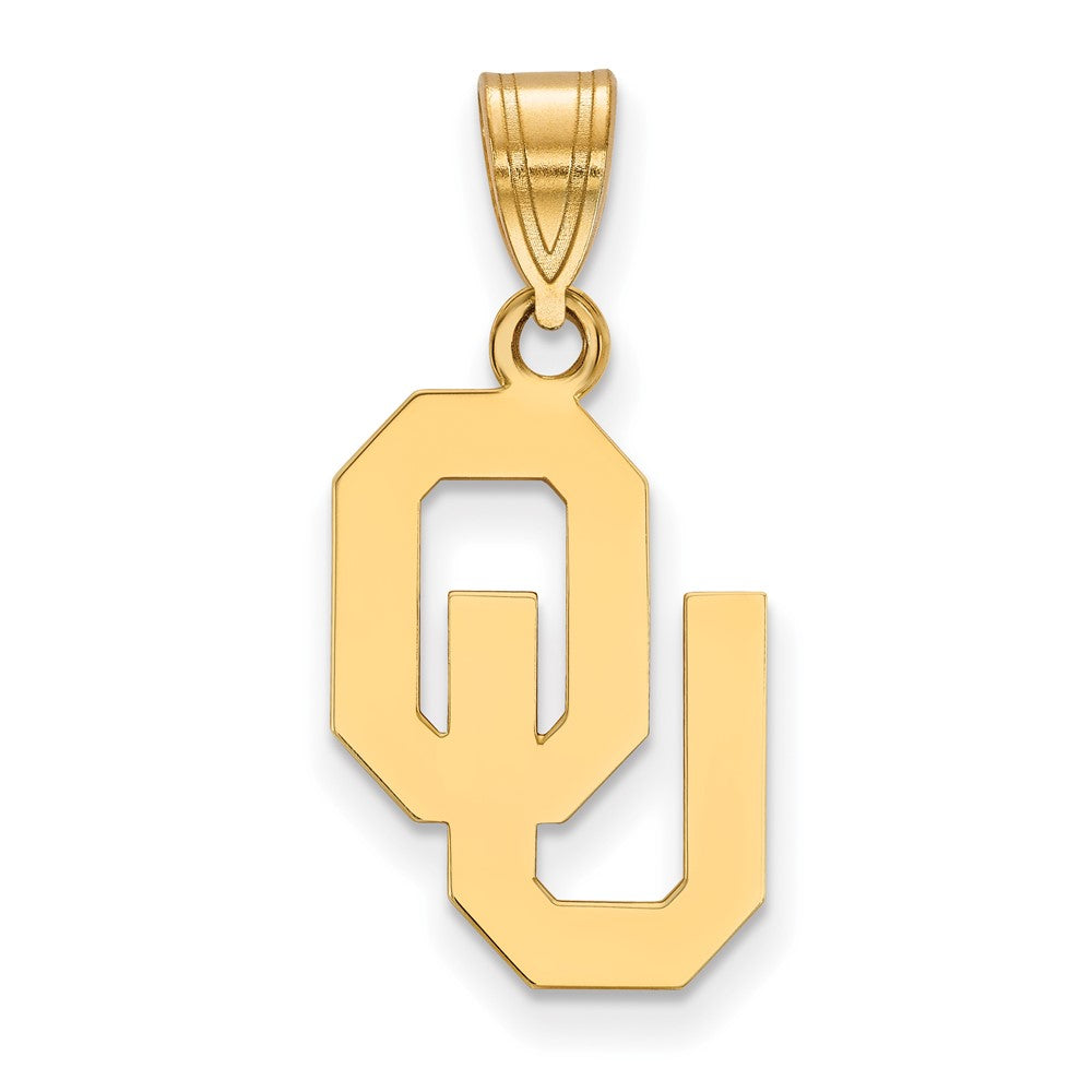 10K Gelbgold Logoart University Of Oklahoma O U Mittel Anhänger